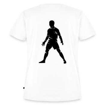 Vêtements de football - T-shirt Premium bio Femme - blanc - Dos - AI Model Female 172 dark (172cm)