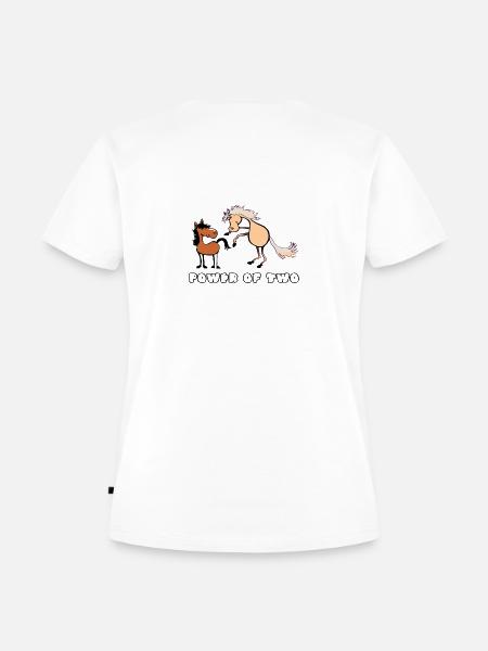 pOWER OF TWO - Frauen Premium Bio T-Shirt - Weiß