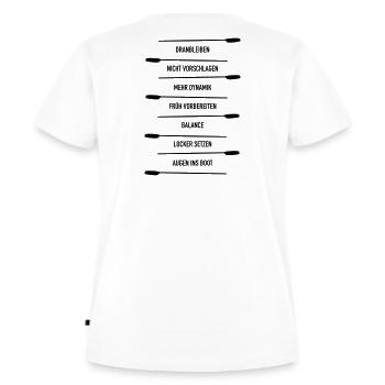 Rudercoach - Frauen Premium Bio T-Shirt - Weiß - Hinten - AI Model Female 172 dark (172cm)