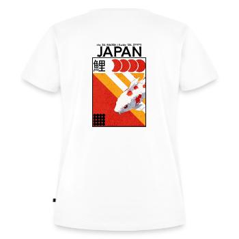 Coordonnées Koi - T-shirt Premium bio Femme - blanc - Dos - AI Model Female 172 dark (172cm)