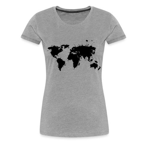 Weltkarte Splash - Frauen Premium T-Shirt