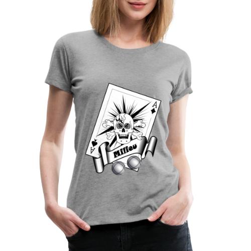 t shirt petanque milieu crane as pointe tir boules - T-shirt Premium Femme