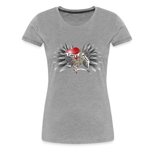Love, Peace and Hope - Liebe, Frieden, Hoffnung - Frauen Premium T-Shirt