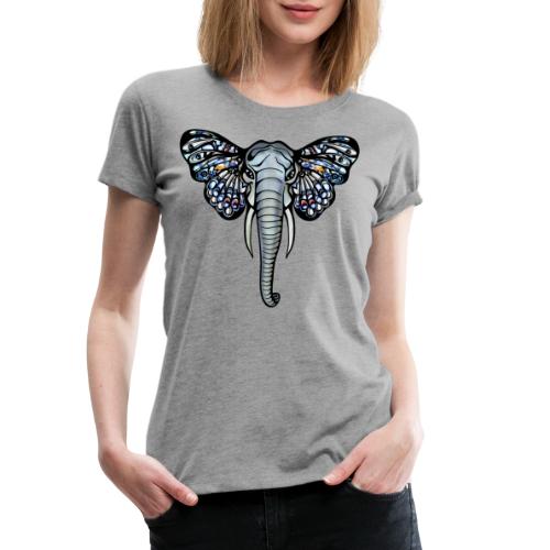 Elefant mit Schmetterling Ohren, Afrika, Safari - Frauen Premium T-Shirt