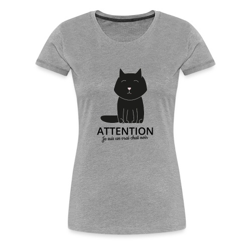 Chat noir - T-shirt Premium Femme