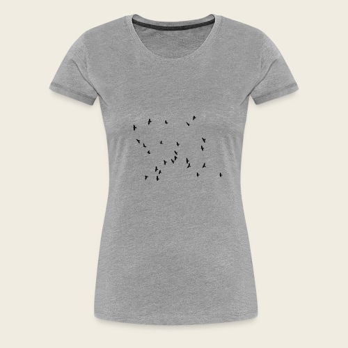 Flying birds - Dame premium T-shirt