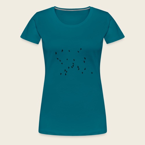 Flying birds - Dame premium T-shirt