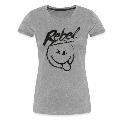 SmileyWorld Rebel Rebellischer Smiley - Frauen Premium T-Shirt