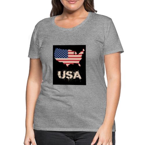 USA FLAG 4th of July With Flag - Premium-T-shirt dam