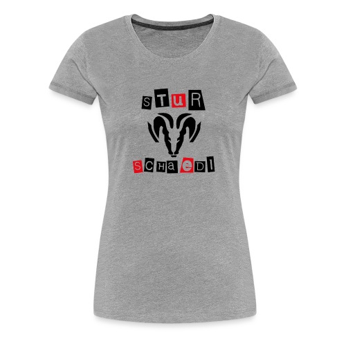 Sturschaedl Band-Logo (heller Hintergrund) - Frauen Premium T-Shirt