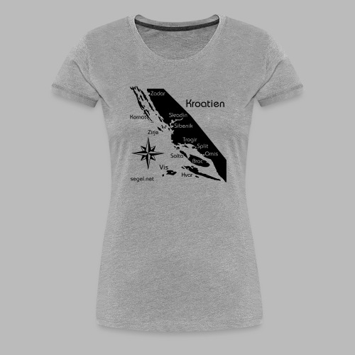 Crewshirt Urlaub Motiv Kroatien - Frauen Premium T-Shirt