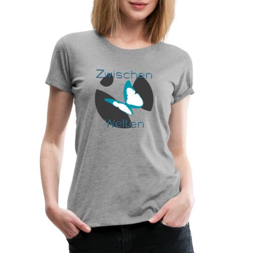 Zwischen-Welten Logo mit Schrift - Frauen Premium T-Shirt