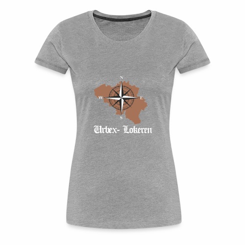 wit logo - Vrouwen Premium T-shirt