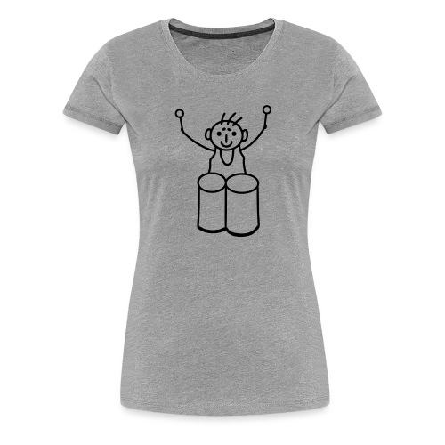 Strichmännchen Congas - Frauen Premium T-Shirt