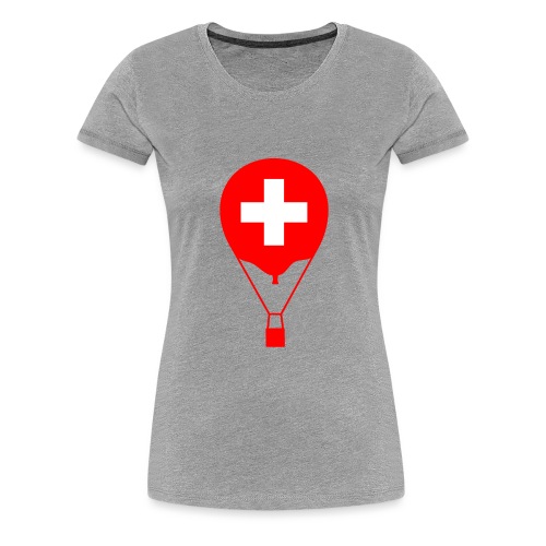 Gasballon i schweizisk design - Dame premium T-shirt