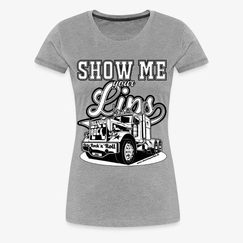 Show Me Your Lips b/w - Frauen Premium T-Shirt