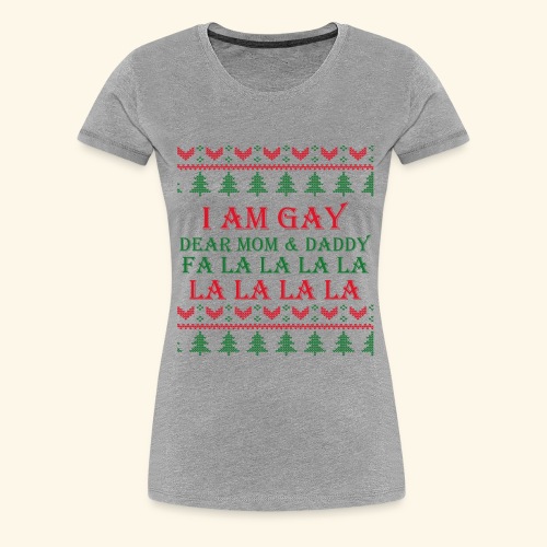 Gay Christmas sweater r+g - Koszulka damska Premium
