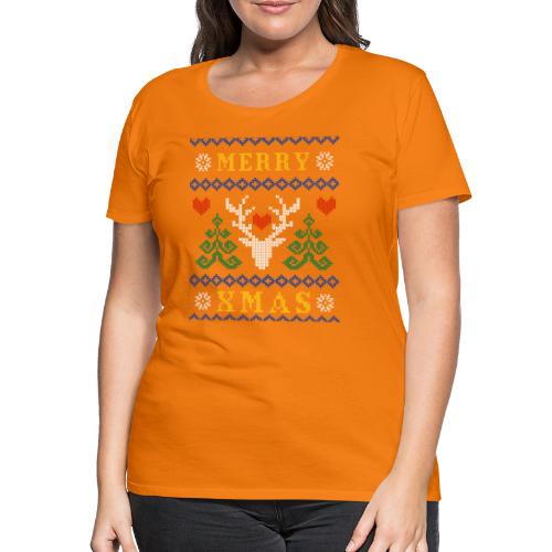 Ruma ei niin ruma joulu design - Naisten premium t-paita