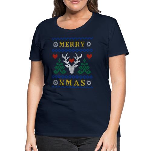Ruma ei niin ruma joulu design - Naisten premium t-paita