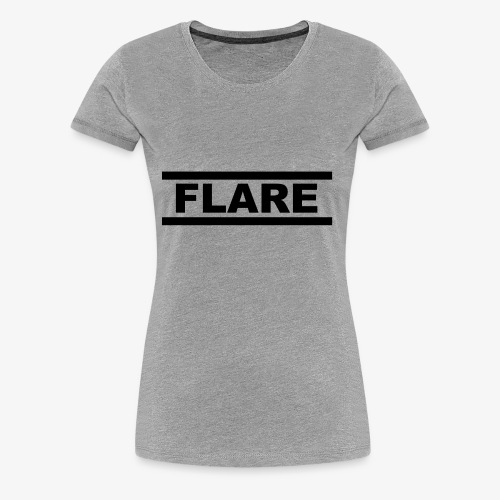 White T-Shirt - Black logo - FLARE - Vrouwen Premium T-shirt