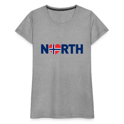 Nord-Norge på engelsk - plagget.no - Premium T-skjorte for kvinner
