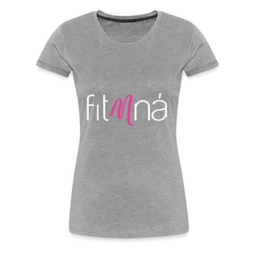 Fit Mná Logo Black Background - Women's Premium T-Shirt