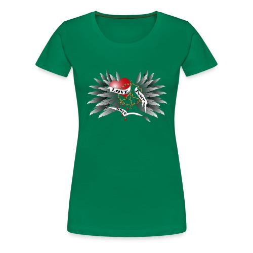 Love, Peace and Hope - Liebe, Frieden, Hoffnung - Frauen Premium T-Shirt