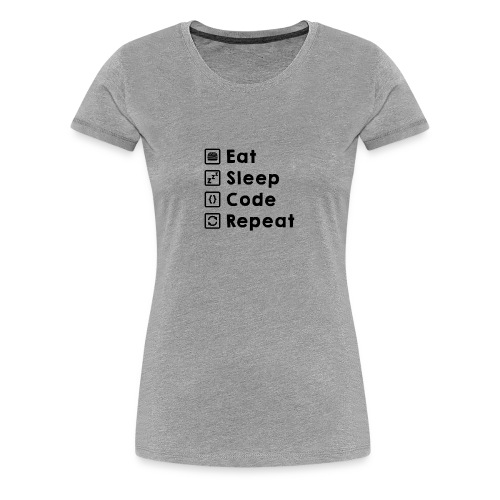 Eat Sleep Code Repeat - Women's Premium T-Shirt