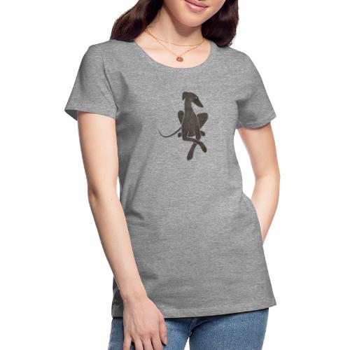 Liegender Windhund dunkelgrau - Frauen Premium T-Shirt