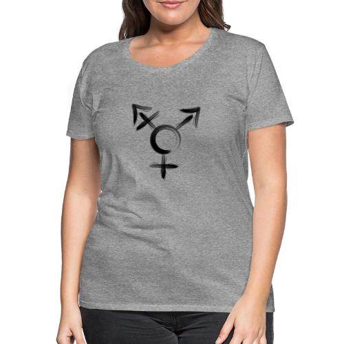 Symbol Transgender schwarz - Frauen Premium T-Shirt