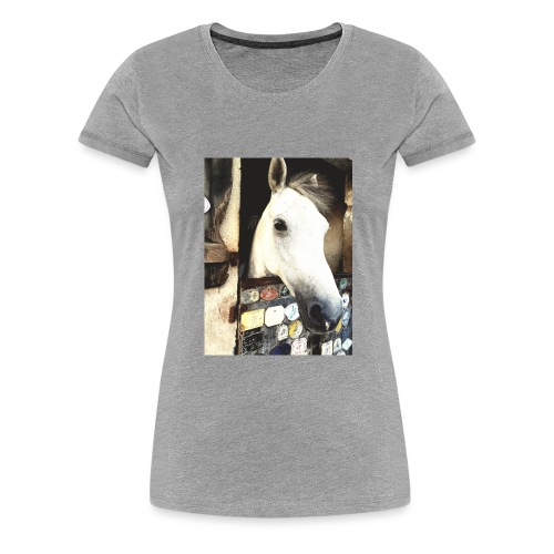 wit paard - Vrouwen Premium T-shirt