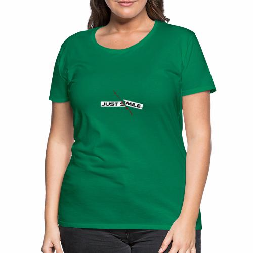 JUST SMILE Design mit blutigem Schnitt, Depression - Frauen Premium T-Shirt