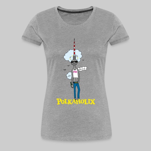 PHX TV-Tower-Man (écriture jaune) - T-shirt Premium Femme