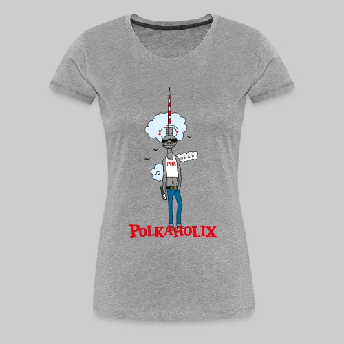 PHX TV-Tower-Man (red font) - Women's Premium T-Shirt