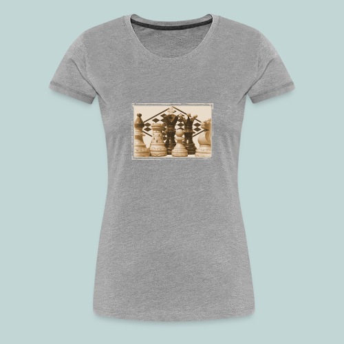 schachfiguren albumin - Frauen Premium T-Shirt