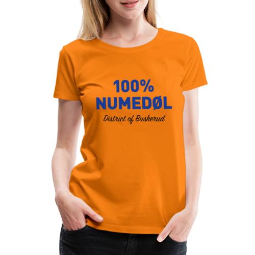 Hundre prosent numedøl - District of Buskerud - Premium T-skjorte for kvinner