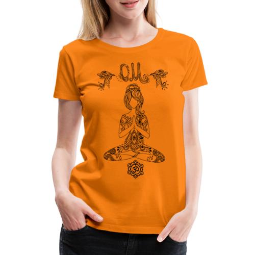 Hippiegirl Yoga Design Motiv Boho Style - Frauen Premium T-Shirt
