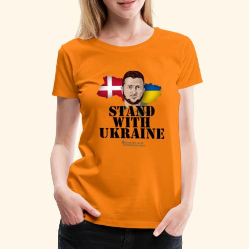Ukraine Denmark Unterstützer T-Shirt Design - Frauen Premium T-Shirt