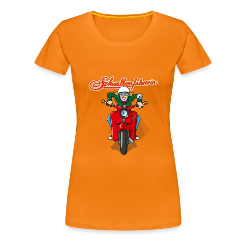 comicschwalbenfahrerinfrontal - Frauen Premium T-Shirt