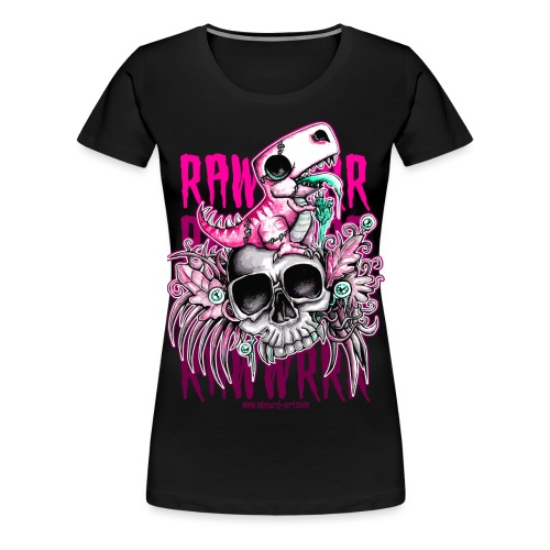 RAWWRRR von Absurd ART, Pink/Türkis - Frauen Premium T-Shirt