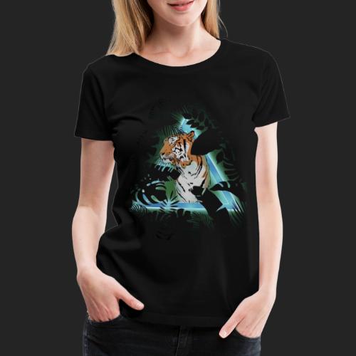 Tigre en soirée - T-shirt Premium Femme
