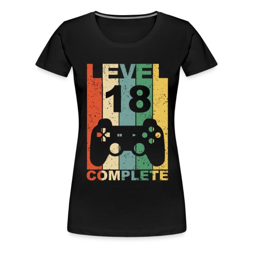 18. Geburtstag 18 Jahre Level Complete - Frauen Premium T-Shirt