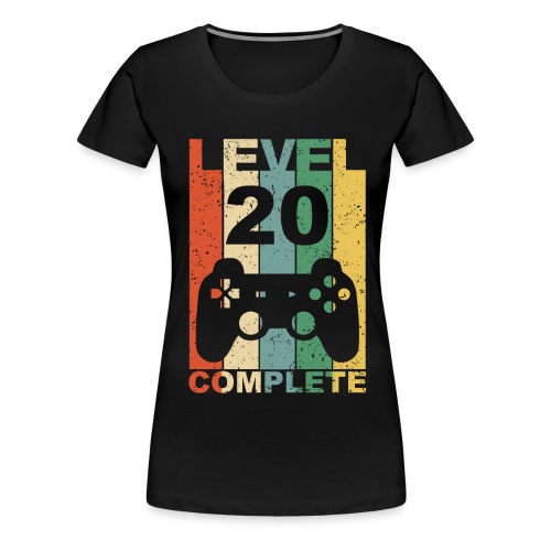 20. Geburtstag 20 Jahre Level Complete Gamer - Frauen Premium T-Shirt