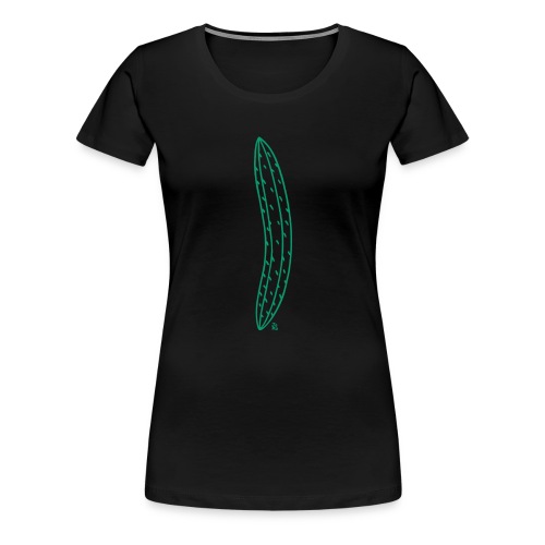 Green Cucumber Vertical - Women's Premium T-Shirt