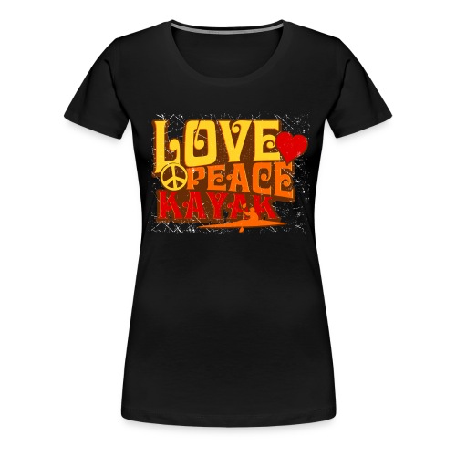 peace love kayak revised and final - Women's Premium T-Shirt