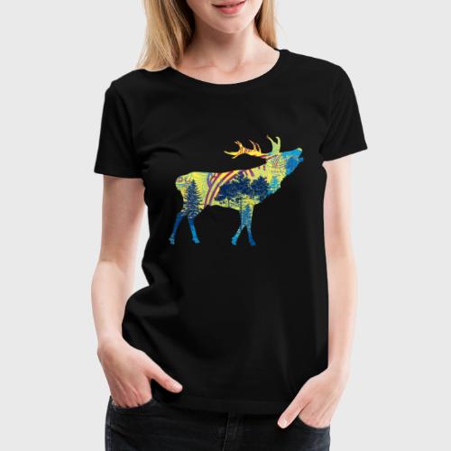 Cerf dans la forêt - T-shirt Premium Femme