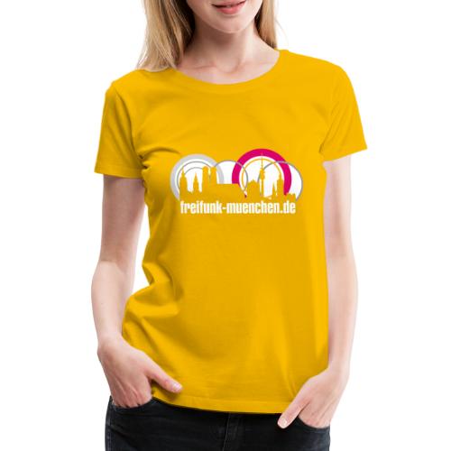 Skyline Freifunk München mit URL - Frauen Premium T-Shirt