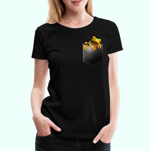 kieszeń na żabę - Koszulka damska Premium