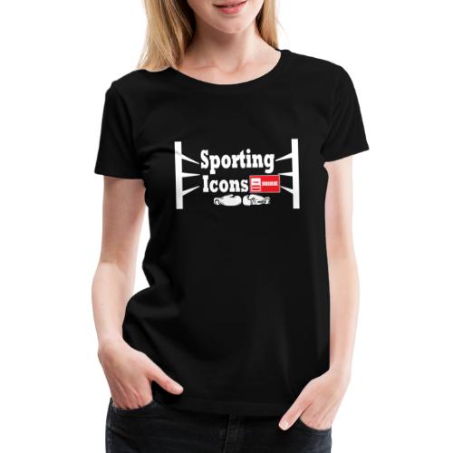 White Transparent Official Sporting Icons Logo - Women's Premium T-Shirt