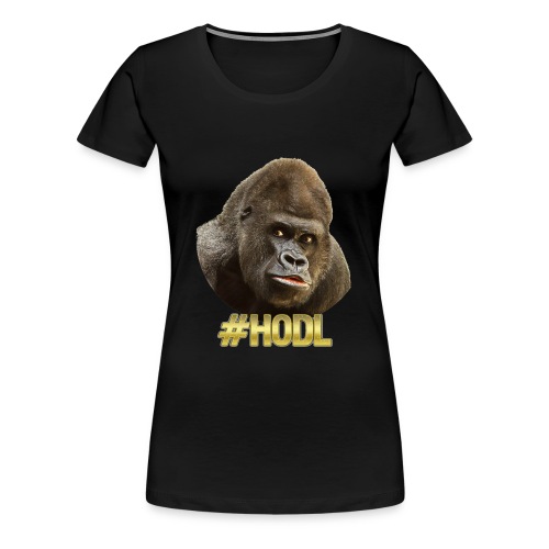 Gorilla #HODL Gold - Frauen Premium T-Shirt